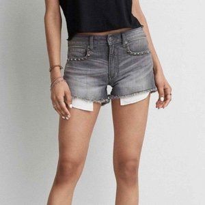 American Eagle Vintage Hi-Rise Festival Studded Cut Off Denim‎ Shorts Size 6